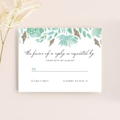 "Watercolor Delight" - RSVP Cards in Aqua by Petra Kern - Front