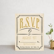 "Inked" - RSVP Cards in Honey Bee by GeekInk Design - Front