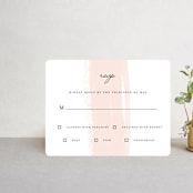 "Single Swath" - RSVP Cards in Blush by Angela Marzuki - Front