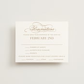 "Fashion District" - RSVP Cards in Black Tie by Jill Means - Front