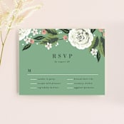 "Climbing Rose" - RSVP Cards in Leaf by Alethea and Ruth - Front