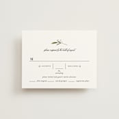 "Adorned Ampersand" - RSVP Cards in Cotton by Jennifer Postorino - Front