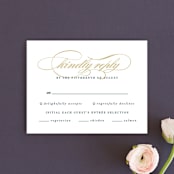 "Sullavan" - RSVP Cards in Teal by Carly Reed Walker - Front