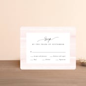 "Effervescent" - RSVP Cards in Blush by Kristie Kern - Front