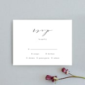 "Simple Elegance" - RSVP Cards in Tuxedo by Phrosné Barwood - Front