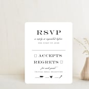 "Downtown" - RSVP Cards in Onyx by Lauren Chism - Front