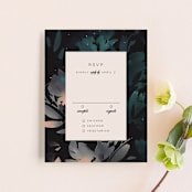 "Midnight Garden" - RSVP Cards in Midnight by Lori Wemple - Front