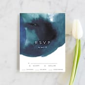 "Inked" - RSVP Cards in Deep Sea by Phrosné Barwood - Front