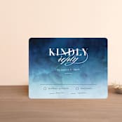 "Indigo Sea" - RSVP Cards in Ocean by Kelly Schmidt - Front