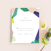 "Gemstones" - RSVP Cards in Jewel by Lori Wemple - Front