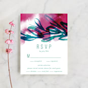 "Airy Blooms" - RSVP Cards in Haute Hibiscus by Simona Camp - Front