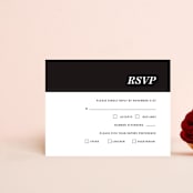 "Slanted" - RSVP Cards in Noir by Drango Design - Front