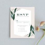 "Eternity" - RSVP Cards in Sage by Leah Bisch - Front