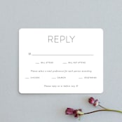 "Forever And" - RSVP Cards in Black Tie by Kim Dietrich Elam - Front