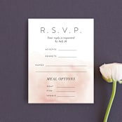 "Ethereal Bouquet" - RSVP Cards in Blush by Petra Kern - Front
