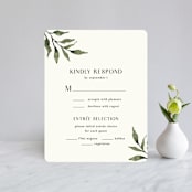 "Rural Romance" - RSVP Cards in Leaf by Chris Griffith - Front