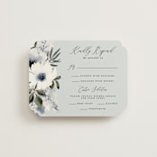 "Nantucket Romance" - RSVP Cards in Marine by Chris Griffith - Front
