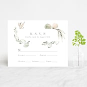 "Romantic Eucalyptus" - RSVP Cards in Sage by Petra Kern - Front