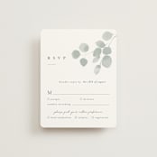 "Silver Dollar Eucalyptus" - RSVP Cards in Silver Dollar by Shannon Chen of Four Wet Feet Studio - Front