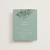 "Forest Crest" - RSVP Cards in Obsidian by Alethea and Ruth - Front