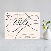 "Fountain Pen" - RSVP Cards in Creme by Erin L. Wilson - Front