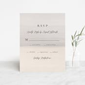 "Sunrise Waves" - RSVP Cards in Ocean by Wildfield Paper Co - Front