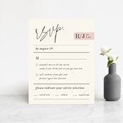 "A Storybook Wedding" - RSVP Cards in Blush by Katy Shen - Front