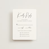 "Desire" - RSVP Cards in Cotton by Jennifer Postorino - Front