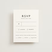 "Ordered Grace" - RSVP Cards in Snow by That Girl Press - Front