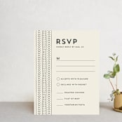 "mudcloth wedding" - RSVP Cards in Cream by Erin Deegan - Front