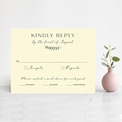 "Snippet" - RSVP Cards in Pine by Sarah Brown - Front