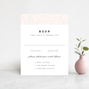 "Textured Dots" - RSVP Cards in Blush by Emily Sabol Goss - Front