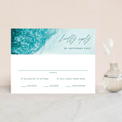 "New Wave" - RSVP Cards in Marine by Kaydi Bishop - Front