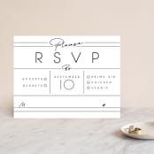 "Vesperum" - RSVP Cards in Slate by GeekInk Design - Front
