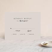 "Photographed" - RSVP Cards in Ecru by Creo Study - Front