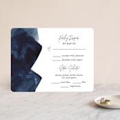 "Plain and Simple" - RSVP Cards in Sapphire by Chris Griffith - Front