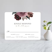 "floral corner" - RSVP Cards in Marsala by Cass Loh - Front