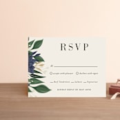 "Ophelia's Garden" - RSVP Cards in Bluebell by Oma N. Ramkhelawan - Front