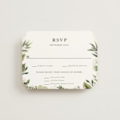 "Enchanted Greenery" - RSVP Cards in Frost by Susan Moyal - Front