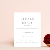 "Svelte" - RSVP Cards in Ivory by Erin Hodges - Front