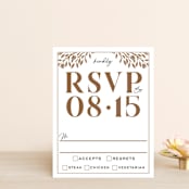 "Grand Natura" - RSVP Cards in Noir by GeekInk Design - Front