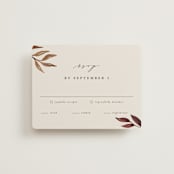 "botanical portrait" - RSVP Cards in Leather by Kate Ahn - Front