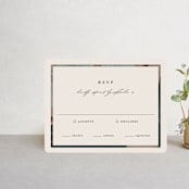 "Love Story" - RSVP Cards in Turquoise by Kate Ahn - Front