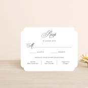 "our moment" - RSVP Cards in Tuxedo by Jill Means - Front