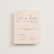 "Aesthetic" - RSVP Cards in Blush by Liz Conley - Front