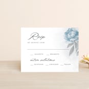 "Peaceful Garden" - RSVP Cards in Deep Sea by Jill Means - Front