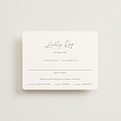 "Handwritten" - RSVP Cards in Obsidian by Jennifer Postorino - Front