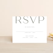 "Frame" - RSVP Cards in Granite by Lori Wemple - Front