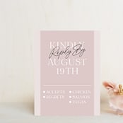 "Marry You" - RSVP Cards in Blush by Design Lotus - Front