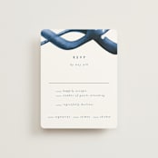 "Wedded Watercolor" - RSVP Cards in Ocean by Mary Gaspar - Front